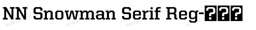 NN Snowman Serif Reg字体转换